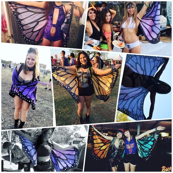 🦋 ORIGINAL BUTTERFLY FESTIVAL WINGS N PURPLE !💜 - Picture 6 of 7
